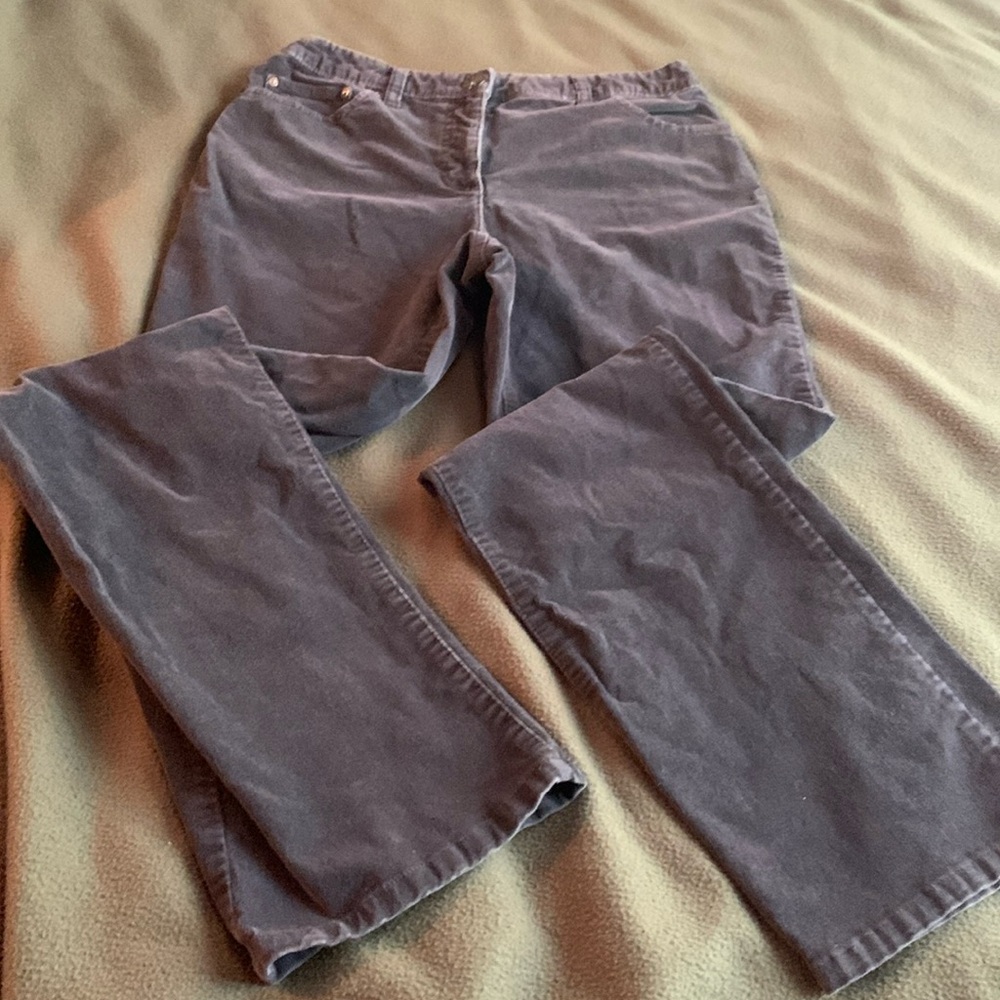 Style & Co gray corduroy pants. 5 pockets. Size 6 - Picture 1 of 8